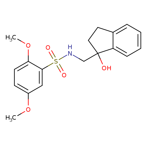 N-[(1-hydroxy-2,3-dihydro-1H-inden-1-yl)methyl]-2,5-dimethoxybenzene-1-sulfonamide