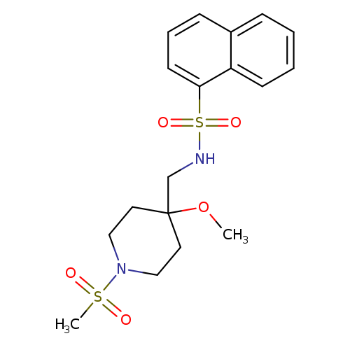 N-[(1-methanesulfonyl-4-methoxypiperidin-4-yl)methyl]naphthalene-1-sulfonamide
