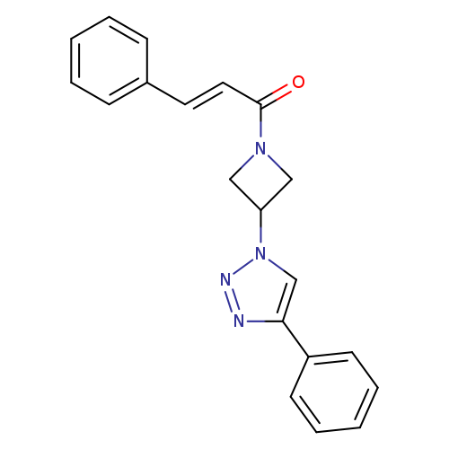 (2E)-3-phenyl-1-[3-(4-phenyl-1H-1,2,3-triazol-1-yl)azetidin-1-yl]prop-2-en-1-one