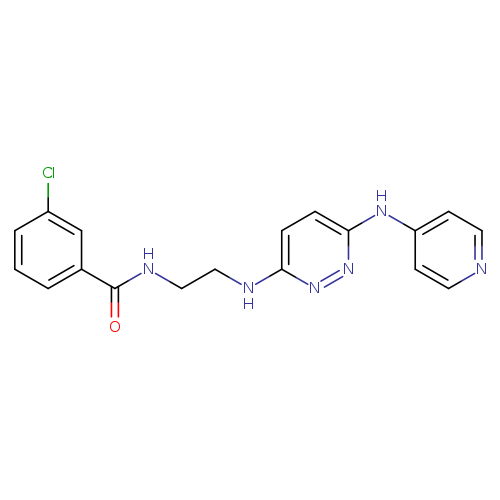 3-chloro-N-[2-({6-[(pyridin-4-yl)amino]pyridazin-3-yl}amino)ethyl]benzamide
