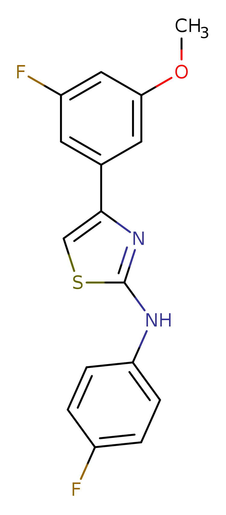 4-(3-fluoro-5-methoxyphenyl)-N-(4-fluorophenyl)-1,3-thiazol-2-amine