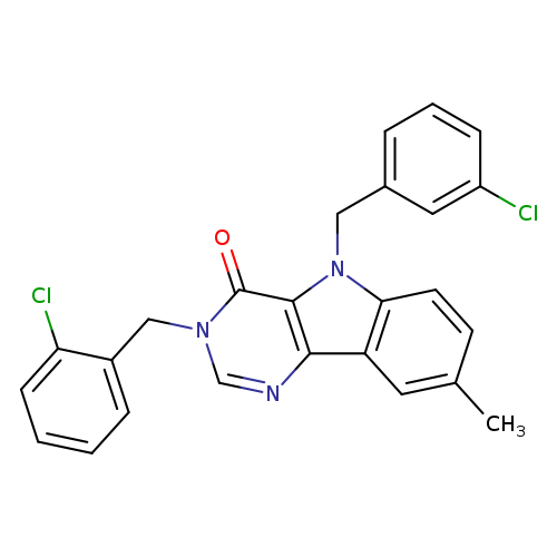 3-[(2-chlorophenyl)methyl]-5-[(3-chlorophenyl)methyl]-8-methyl-3H,4H,5H-pyrimido[5,4-b]indol-4-one
