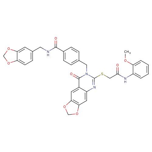 N-[(2H-1,3-benzodioxol-5-yl)methyl]-4-{[6-({[(2-methoxyphenyl)carbamoyl]methyl}sulfanyl)-8-oxo-2H,7H,8H-[1,3]dioxolo[4,5-g]quinazolin-7-yl]methyl}benzamide