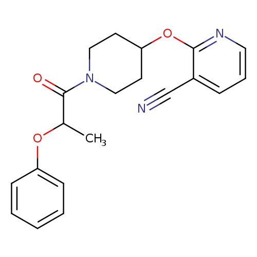2-{[1-(2-phenoxypropanoyl)piperidin-4-yl]oxy}pyridine-3-carbonitrile