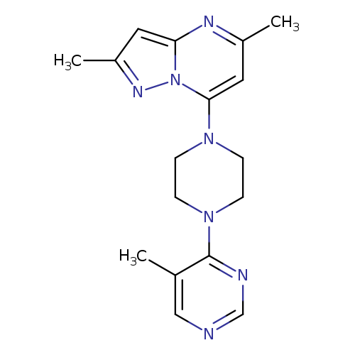 4-(4-{2,5-dimethylpyrazolo[1,5-a]pyrimidin-7-yl}piperazin-1-yl)-5-methylpyrimidine