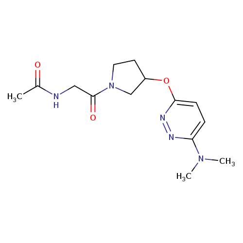 N-[2-(3-{[6-(dimethylamino)pyridazin-3-yl]oxy}pyrrolidin-1-yl)-2-oxoethyl]acetamide