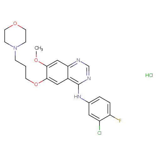 4-Quinazolinamine,N-(3-chloro-4-fluorophenyl)-7-methoxy-6-[3-(4-morpholinyl)propoxy]-,monohydrochloride