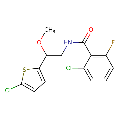 2-chloro-N-[2-(5-chlorothiophen-2-yl)-2-methoxyethyl]-6-fluorobenzamide