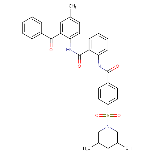 N-(2-benzoyl-4-methylphenyl)-2-{4-[(3,5-dimethylpiperidin-1-yl)sulfonyl]benzamido}benzamide