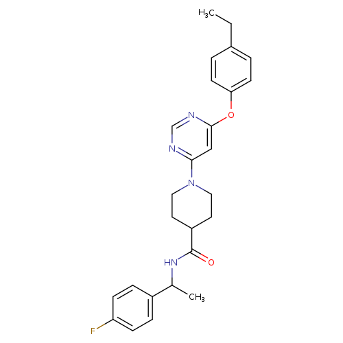 1-(6-(4-Ethylphenoxy)pyrimidin-4-yl)-n-(1-(4-fluorophenyl)ethyl)piperidine-4-carboxamide