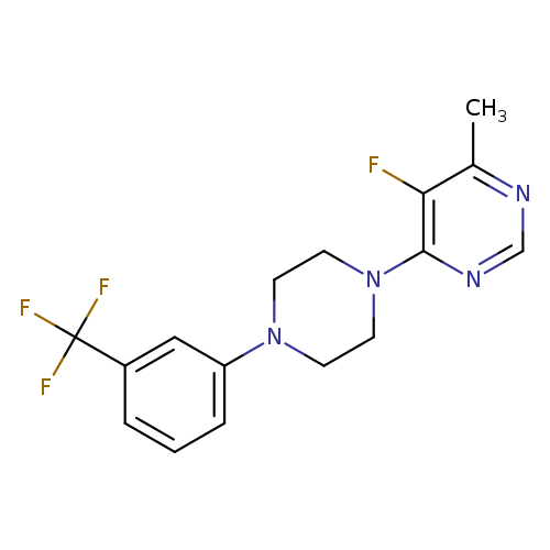 5-fluoro-4-methyl-6-{4-[3-(trifluoromethyl)phenyl]piperazin-1-yl}pyrimidine