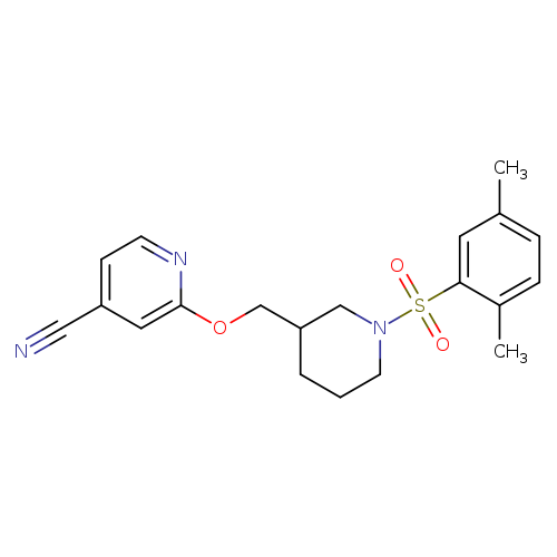 2-{[1-(2,5-dimethylbenzenesulfonyl)piperidin-3-yl]methoxy}pyridine-4-carbonitrile