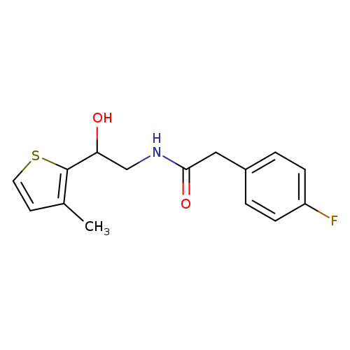 2-(4-fluorophenyl)-N-[2-hydroxy-2-(3-methylthiophen-2-yl)ethyl]acetamide