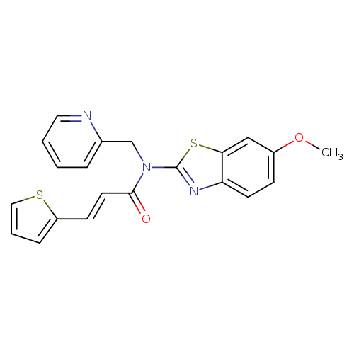 (2E)-N-(6-methoxy-1,3-benzothiazol-2-yl)-N-[(pyridin-2-yl)methyl]-3-(thiophen-2-yl)prop-2-enamide