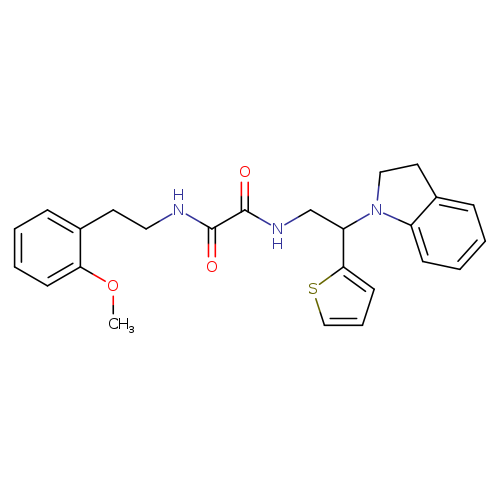 N-[2-(2,3-dihydro-1H-indol-1-yl)-2-(thiophen-2-yl)ethyl]-N'-[2-(2-methoxyphenyl)ethyl]ethanediamide