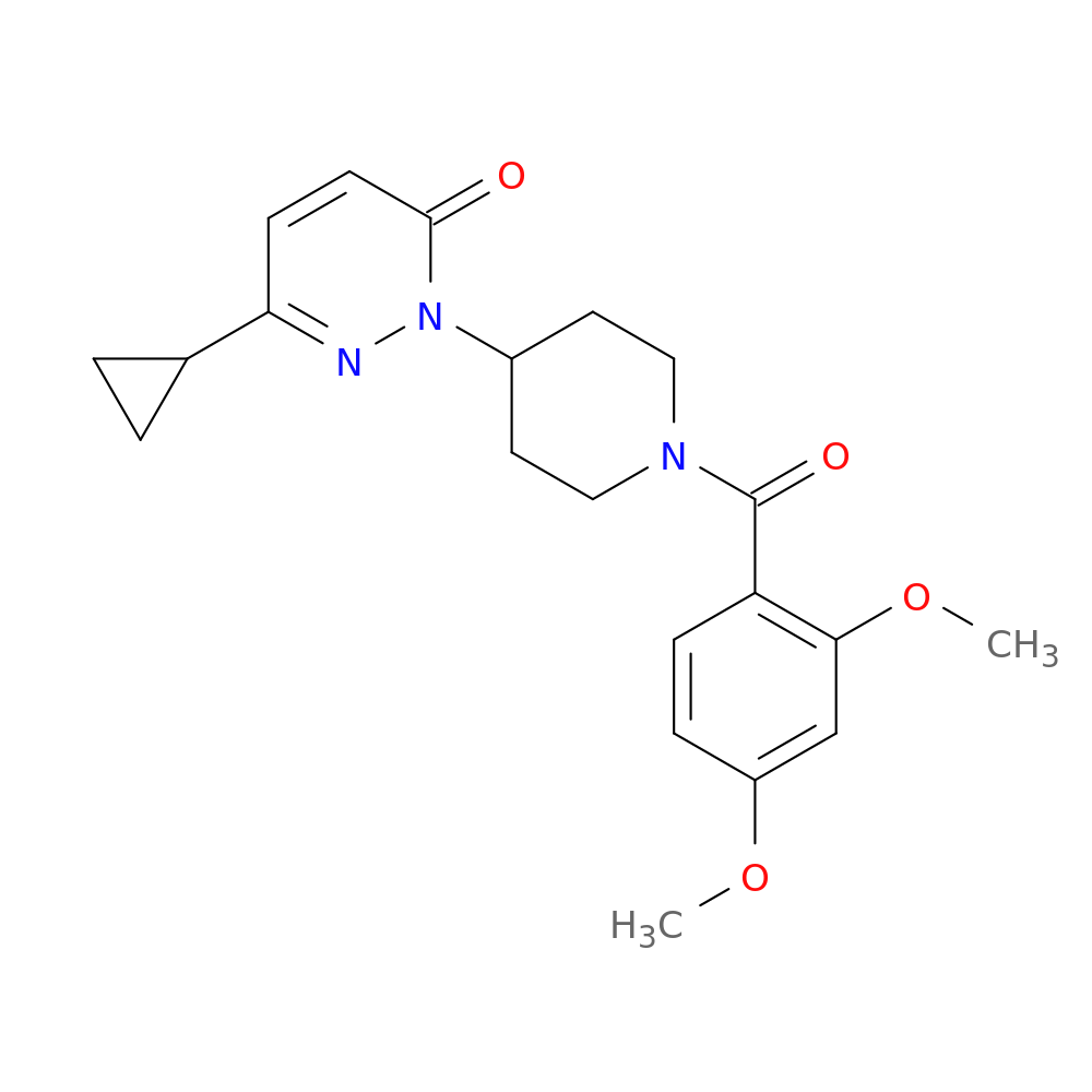 6-cyclopropyl-2-[1-(2,4-dimethoxybenzoyl)piperidin-4-yl]-2,3-dihydropyridazin-3-one
