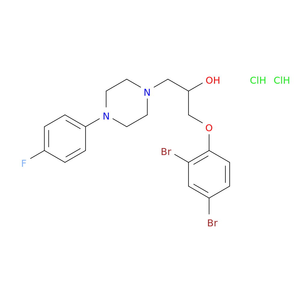 1-(2,4-dibromophenoxy)-3-[4-(4-fluorophenyl)piperazin-1-yl]propan-2-ol dihydrochloride