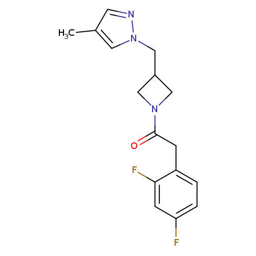 2-(2,4-difluorophenyl)-1-{3-[(4-methyl-1H-pyrazol-1-yl)methyl]azetidin-1-yl}ethan-1-one