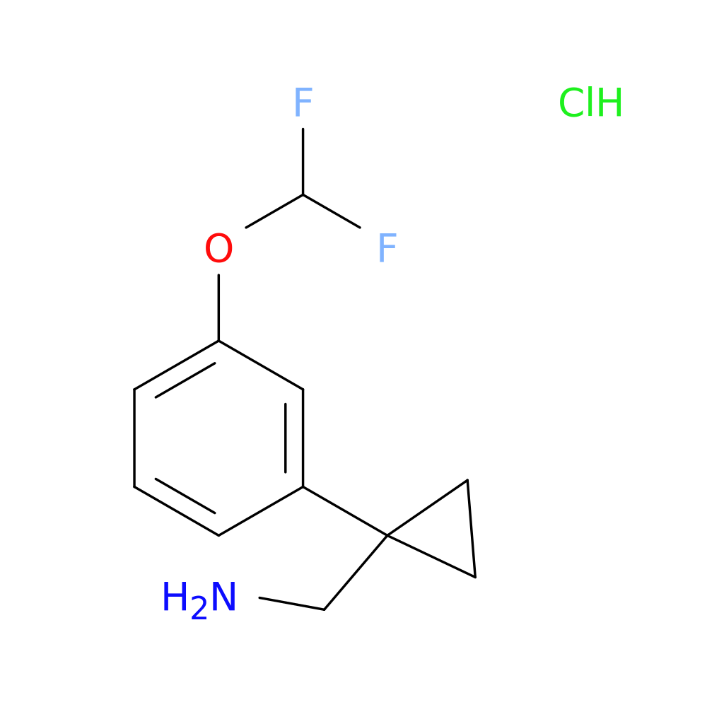 1-{1-[3-(difluoromethoxy)phenyl]cyclopropyl}methanamine hydrochloride