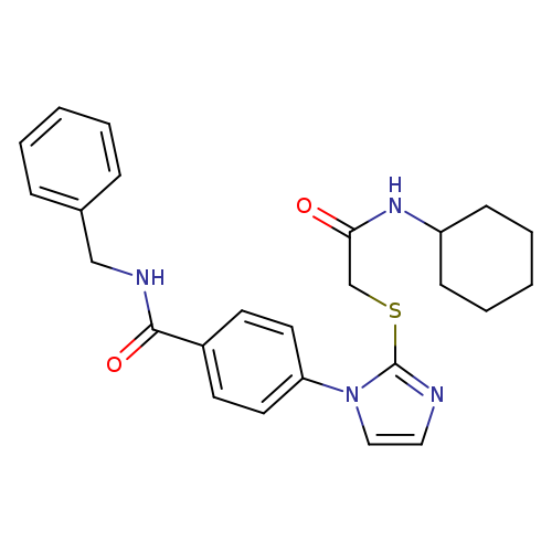 N-benzyl-4-(2-{[(cyclohexylcarbamoyl)methyl]sulfanyl}-1H-imidazol-1-yl)benzamide