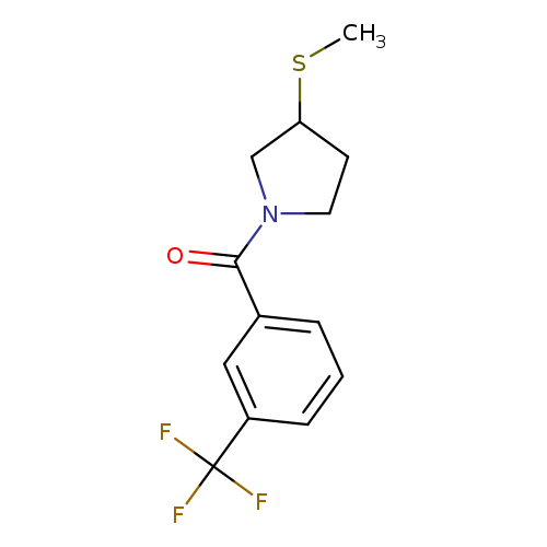 3-(methylsulfanyl)-1-[3-(trifluoromethyl)benzoyl]pyrrolidine