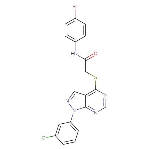 N-(4-bromophenyl)-2-{[1-(3-chlorophenyl)-1H-pyrazolo[3,4-d]pyrimidin-4-yl]sulfanyl}acetamide