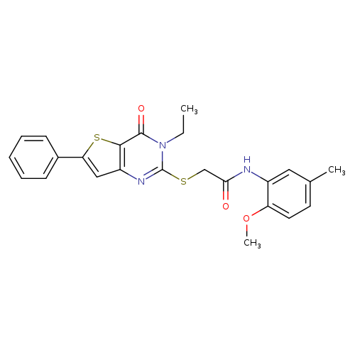 2-({3-ethyl-4-oxo-6-phenyl-3H,4H-thieno[3,2-d]pyrimidin-2-yl}sulfanyl)-N-(2-methoxy-5-methylphenyl)acetamide
