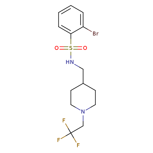 2-bromo-N-{[1-(2,2,2-trifluoroethyl)piperidin-4-yl]methyl}benzene-1-sulfonamide