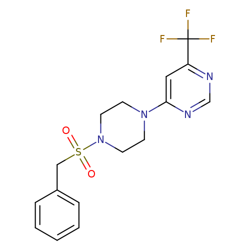 4-(4-phenylmethanesulfonylpiperazin-1-yl)-6-(trifluoromethyl)pyrimidine