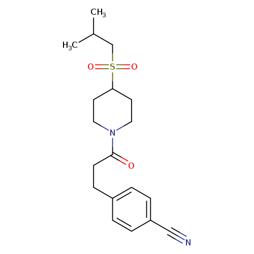 4-{3-[4-(2-methylpropanesulfonyl)piperidin-1-yl]-3-oxopropyl}benzonitrile