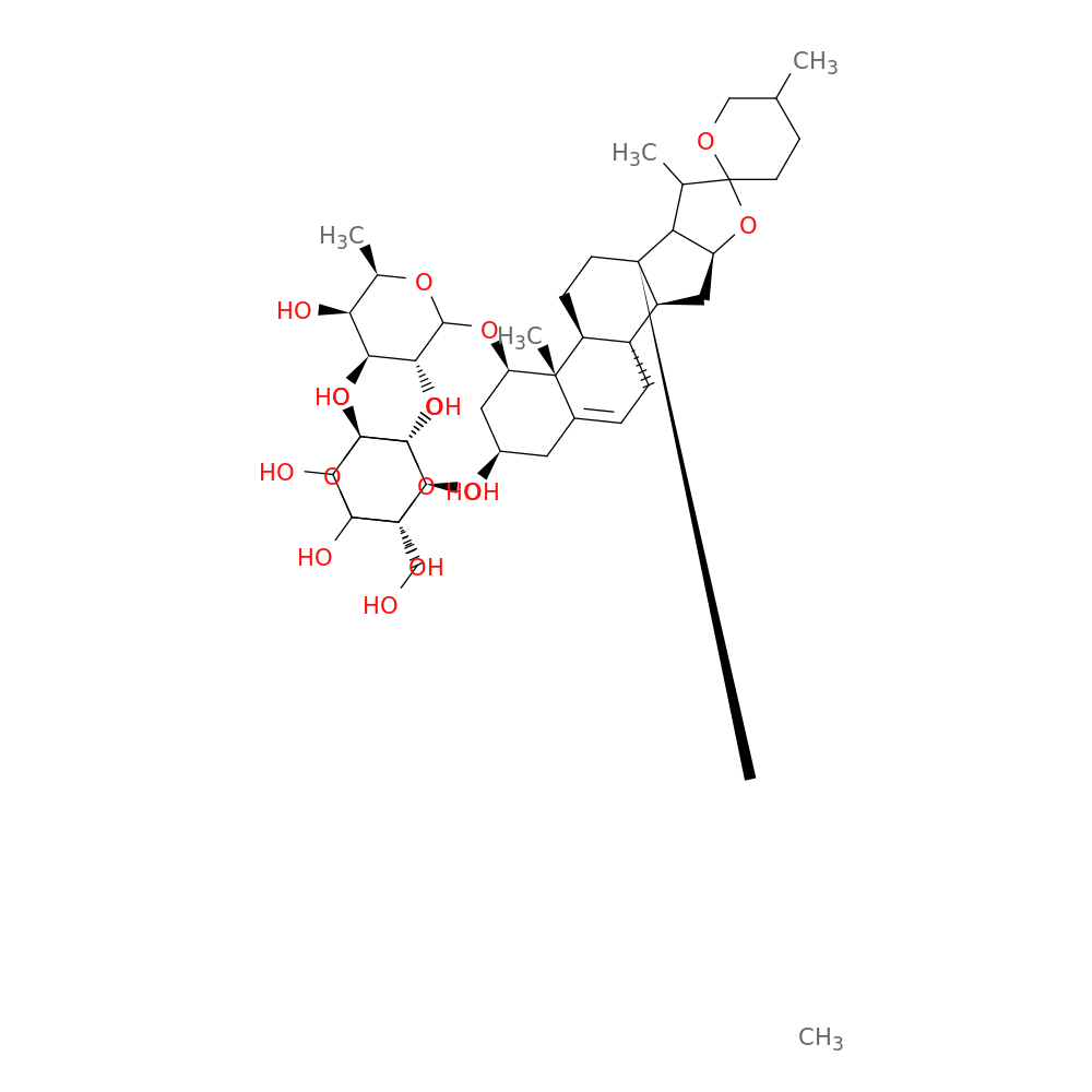 (2S,3R,4S,5S,6R)-2-(((2R,3R,4S,5S,6R)-5-Hydroxy-2-(((4R,5'R,6R,6aR,6bS,8aS,8bR,9S,10R,11aS,12aS,12bS)-4-hydroxy-5',6a,8a,9-tetramethyl-1,3,3',4,4',5,5',6,6a,6b,6',7,8,8a,8b,9,11a,12,12a,12b-icosahydrospiro[naphtho[2',1':4,5]indeno[2,1-b]furan-10,2'-pyran]-6-yl)oxy)-6-methyl-4-(((2S,3R,4S,5R)-3,4,5-trihydroxytetrahydro-2H-pyran-2-yl)oxy)tetrahydro-2H-pyran-3-yl)oxy)-6-(hydroxymethyl)tetrahydro-2H-pyran-3,4,5-triol