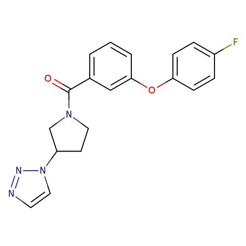 1-{1-[3-(4-fluorophenoxy)benzoyl]pyrrolidin-3-yl}-1H-1,2,3-triazole