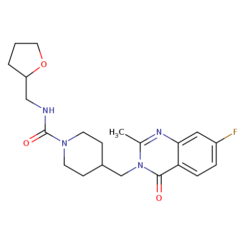 4-[(7-fluoro-2-methyl-4-oxo-3,4-dihydroquinazolin-3-yl)methyl]-N-[(oxolan-2-yl)methyl]piperidine-1-carboxamide