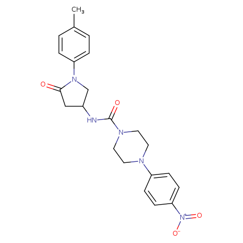 N-[1-(4-methylphenyl)-5-oxopyrrolidin-3-yl]-4-(4-nitrophenyl)piperazine-1-carboxamide