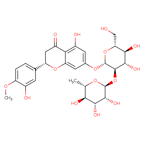 (S)-7-(((2S,3R,4S,5S,6R)-4,5-Dihydroxy-6-(hydroxymethyl)-3-(((2S,3R,4R,5R,6S)-3,4,5-trihydroxy-6-methyltetrahydro-2H-pyran-2-yl)oxy)tetrahydro-2H-pyran-2-yl)oxy)-5-hydroxy-2-(3-hydroxy-4-methoxyphenyl)chroman-4-one
