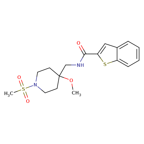 N-[(1-methanesulfonyl-4-methoxypiperidin-4-yl)methyl]-1-benzothiophene-2-carboxamide