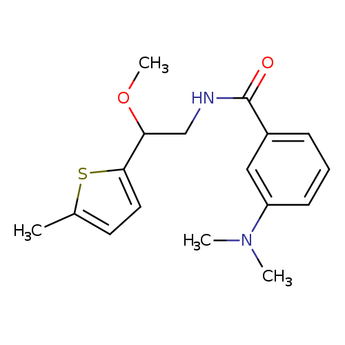 3-(dimethylamino)-N-[2-methoxy-2-(5-methylthiophen-2-yl)ethyl]benzamide