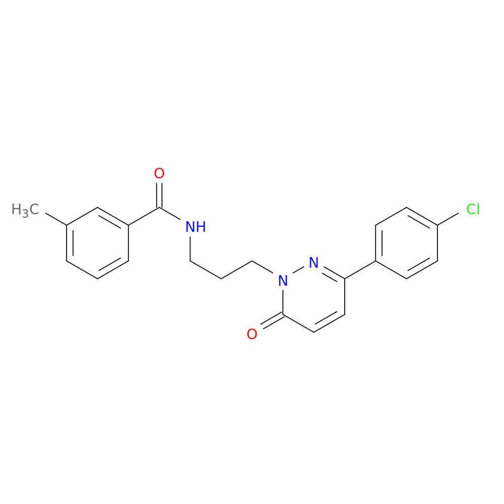 N-{3-[3-(4-chlorophenyl)-6-oxo-1,6-dihydropyridazin-1-yl]propyl}-3-methylbenzamide