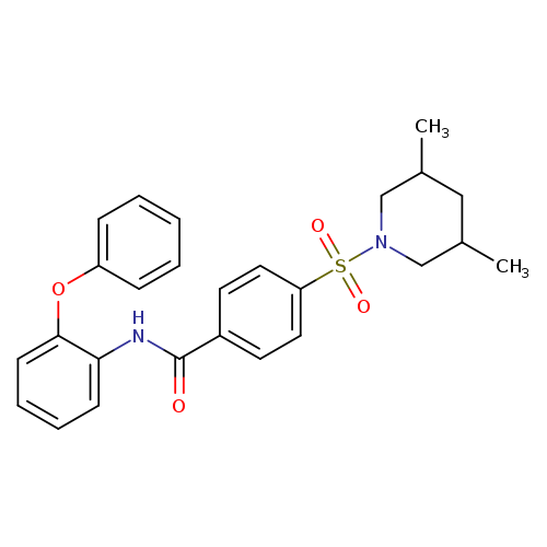 4-[(3,5-dimethylpiperidin-1-yl)sulfonyl]-N-(2-phenoxyphenyl)benzamide