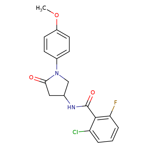 2-chloro-6-fluoro-N-[1-(4-methoxyphenyl)-5-oxopyrrolidin-3-yl]benzamide
