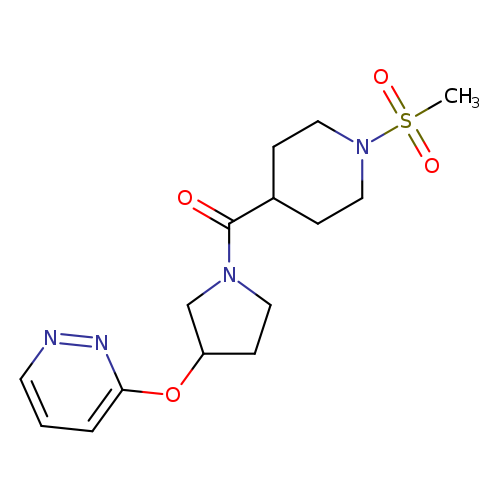 3-{[1-(1-methanesulfonylpiperidine-4-carbonyl)pyrrolidin-3-yl]oxy}pyridazine