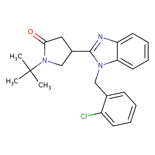 1-tert-butyl-4-{1-[(2-chlorophenyl)methyl]-1H-1,3-benzodiazol-2-yl}pyrrolidin-2-one