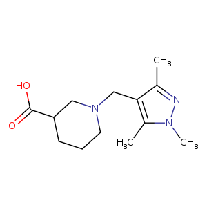 1-[(1,3,5-Trimethyl-1H-pyrazol-4-yl)methyl]piperidine-3-carboxylic acid
