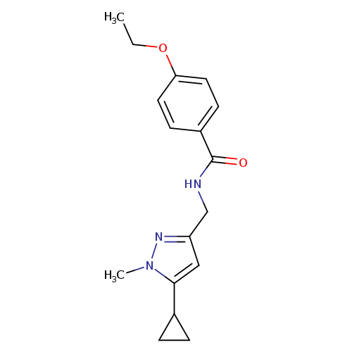 N-[(5-cyclopropyl-1-methyl-1H-pyrazol-3-yl)methyl]-4-ethoxybenzamide