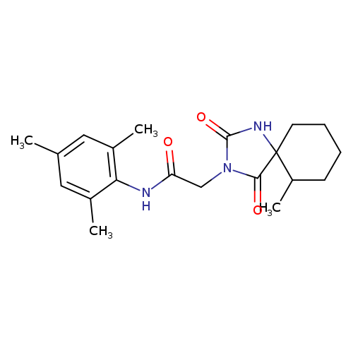 2-{6-methyl-2,4-dioxo-1,3-diazaspiro[4.5]decan-3-yl}-N-(2,4,6-trimethylphenyl)acetamide