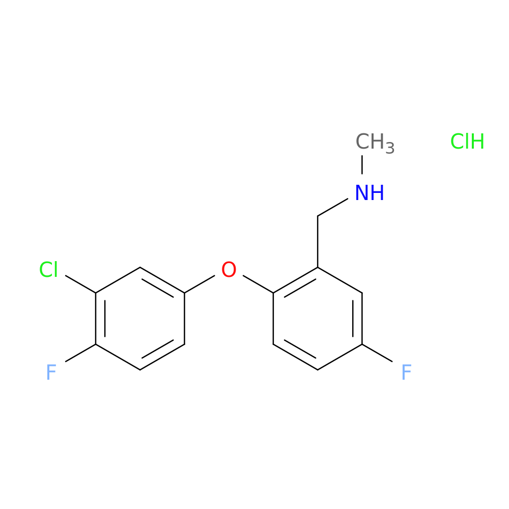1-(2-(3-Chloro-4-fluorophenoxy)-5-fluorophenyl)-N-methylmethanamine hydrochloride