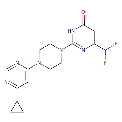 2-[4-(6-cyclopropylpyrimidin-4-yl)piperazin-1-yl]-6-(difluoromethyl)-3,4-dihydropyrimidin-4-one