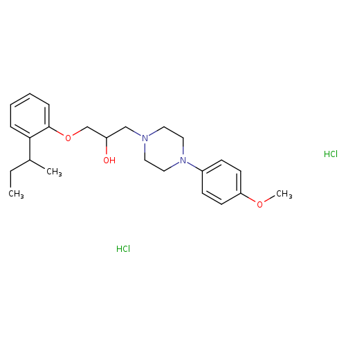 1-[2-(butan-2-yl)phenoxy]-3-[4-(4-methoxyphenyl)piperazin-1-yl]propan-2-ol dihydrochloride