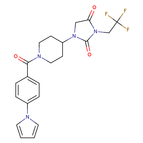 1-{1-[4-(1H-pyrrol-1-yl)benzoyl]piperidin-4-yl}-3-(2,2,2-trifluoroethyl)imidazolidine-2,4-dione