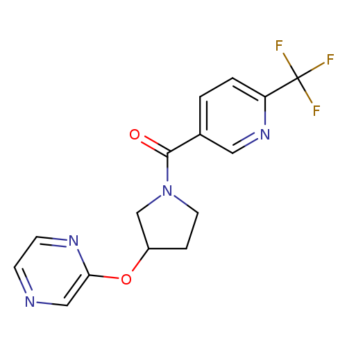 2-({1-[6-(trifluoromethyl)pyridine-3-carbonyl]pyrrolidin-3-yl}oxy)pyrazine